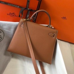 Borse Hermes Kelly 25cm Sellier Epsom in pelle marrone Borse Hermes Kelly 25cm Sellier Epsom in pelle marrone