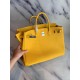 Herme Birkin Borsa 35cm fatta a mano Clemence Yellow Dupe Perfetta Cloni Firmate Herme Birkin Borsa 35cm fatta a mano Clemence Yellow imitazioni