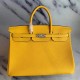 Herme Birkin Borsa 35cm fatta a mano Clemence Yellow Dupe Perfetta Cloni Firmate Herme Birkin Borsa 35cm fatta a mano Clemence Yellow imitazioni