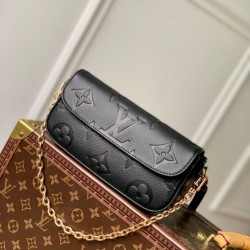 Miglior Prezzo Pari replica Portafoglio Louis Vuitton con catena Ivy M82210 Nero