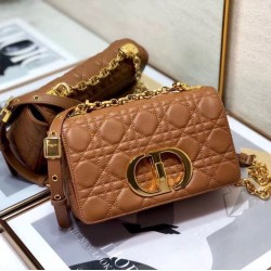 Replica Perfetta Caro piccola Christian Dior Cannage in pelle di vitello marrone imitazioni Miglior Prezzo Replica Perfetta Caro piccola Christian Dior Cannage in pelle di vitello marrone