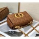 Replica Perfetta Caro piccola Christian Dior Cannage in pelle di vitello marrone imitazioni Miglior Prezzo Replica Perfetta Caro piccola Christian Dior Cannage in pelle di vitello marrone