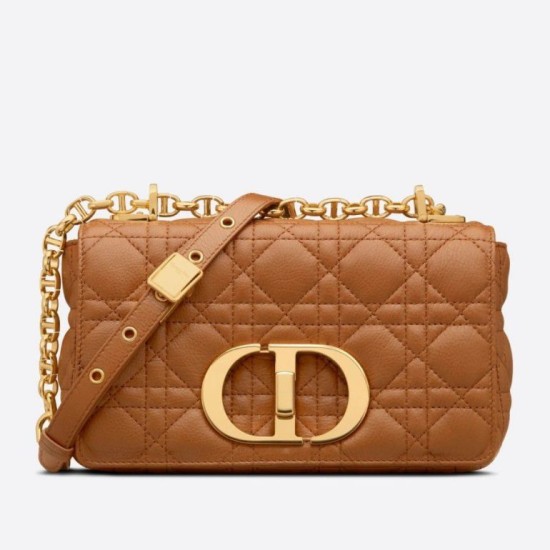 Replica Perfetta Caro piccola Christian Dior Cannage in pelle di vitello marrone imitazioni Miglior Prezzo Replica Perfetta Caro piccola Christian Dior Cannage in pelle di vitello marrone