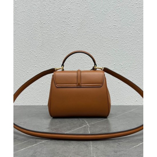 Miglior Prezzo Celine Mini 16 Imitazioni borse griffate in pelle di vitello naturale Caffè Replica