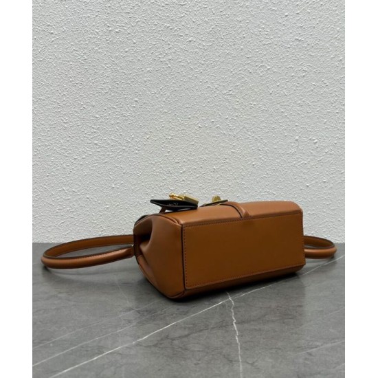 Miglior Prezzo Celine Mini 16 Imitazioni borse griffate in pelle di vitello naturale Caffè Replica