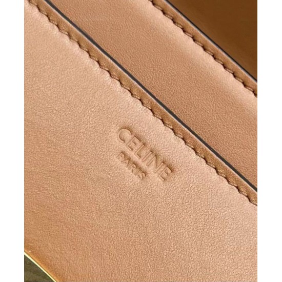 Miglior Prezzo Celine Mini 16 Imitazioni borse griffate in pelle di vitello naturale Caffè Replica