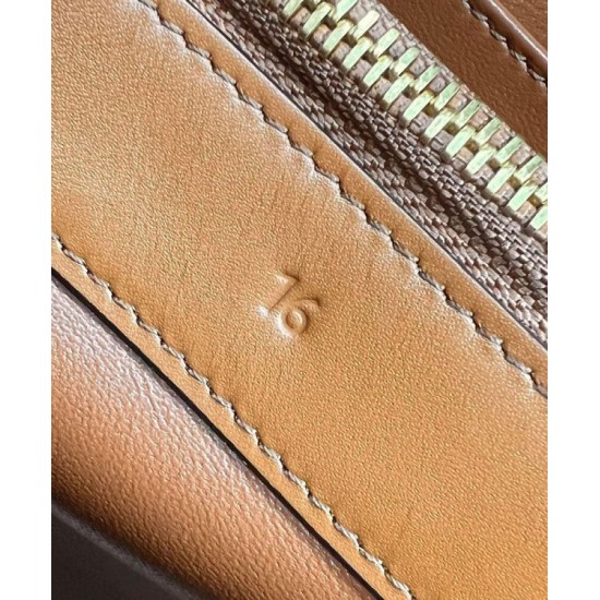 Miglior Prezzo Celine Mini 16 Imitazioni borse griffate in pelle di vitello naturale Caffè Replica