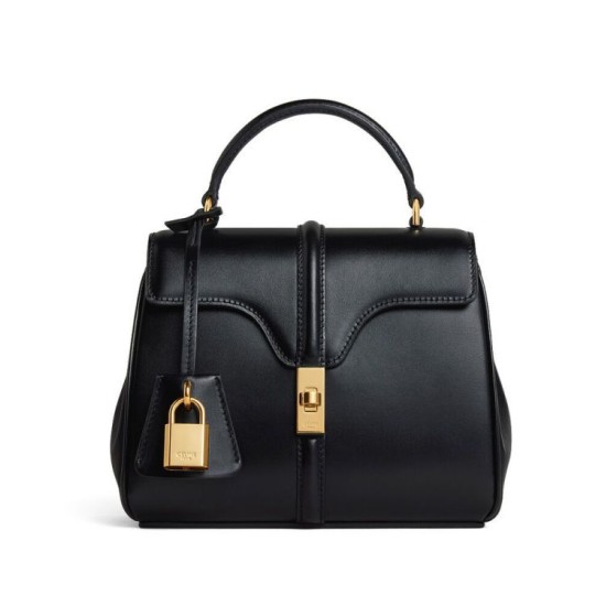 Replica Borsa Celine Mini 16 Pelle di vitello naturale Nera imitazioni Miglior Prezzo Borsa Celine Mini 16 Pelle di vitello naturale Nera Replica