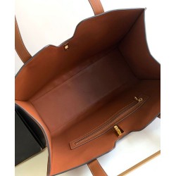 Celine Cabas 16 Borse in pelle di vitello liscia Caffè Celine Cabas 16 Borse in pelle di vitello liscia Caffè
