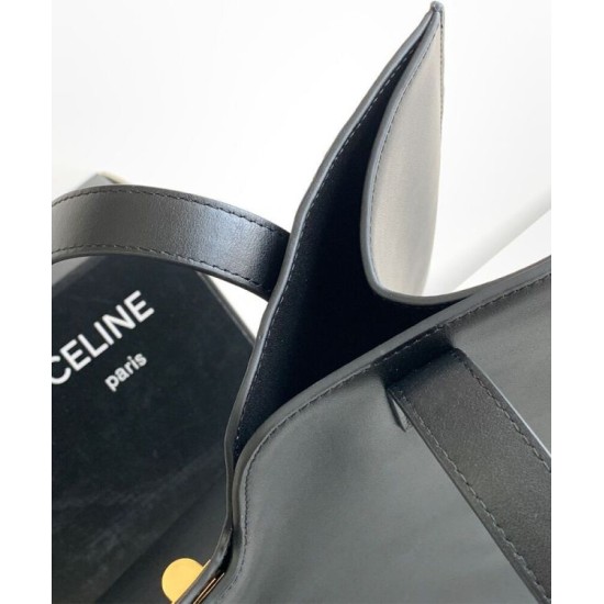 Replica Borsa Celine Cabas 16 Pelle di vitello liscia Nera imitazioni Miglior Prezzo Borsa Celine Cabas 16 Pelle di vitello liscia Nera Replica