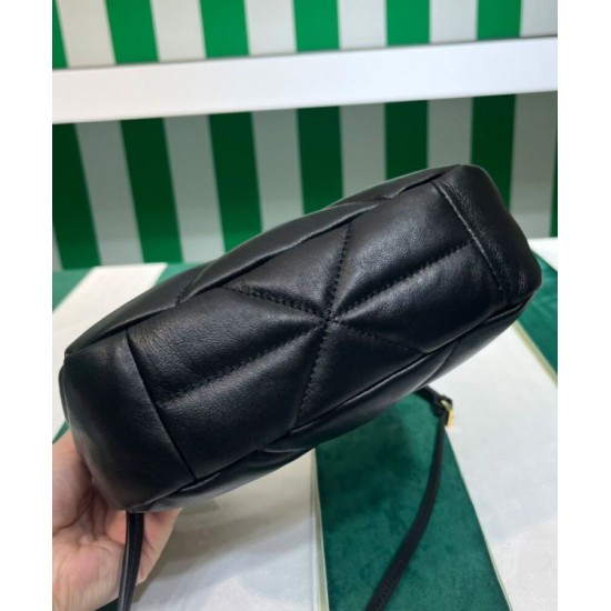 Replica Imitazione Mini borsa Prada in pelle nappa con impunture 1BA384 Nera imitazioni Miglior Prezzo Imitazione Mini borsa Prada in pelle nappa con impunture 1BA384 Nera Replica