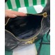 Replica Imitazione Mini borsa Prada in pelle nappa con impunture 1BA384 Nera imitazioni Miglior Prezzo Imitazione Mini borsa Prada in pelle nappa con impunture 1BA384 Nera Replica