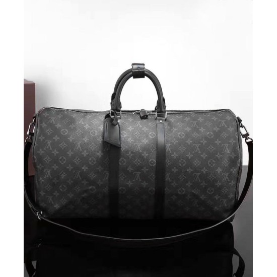 Riproduzione Fedele Keepall Bandouliere 55 M40605 Nero imitazioni Replica Alta Qualità Keepall Bandouliere 55 M40605 Nero