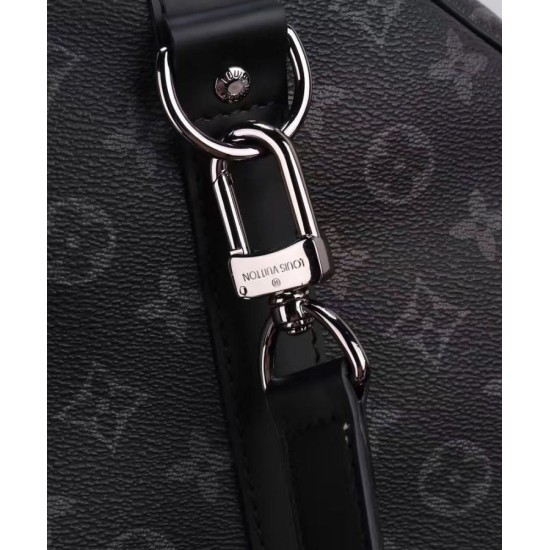 Riproduzione Fedele Keepall Bandouliere 55 M40605 Nero imitazioni Replica Alta Qualità Keepall Bandouliere 55 M40605 Nero