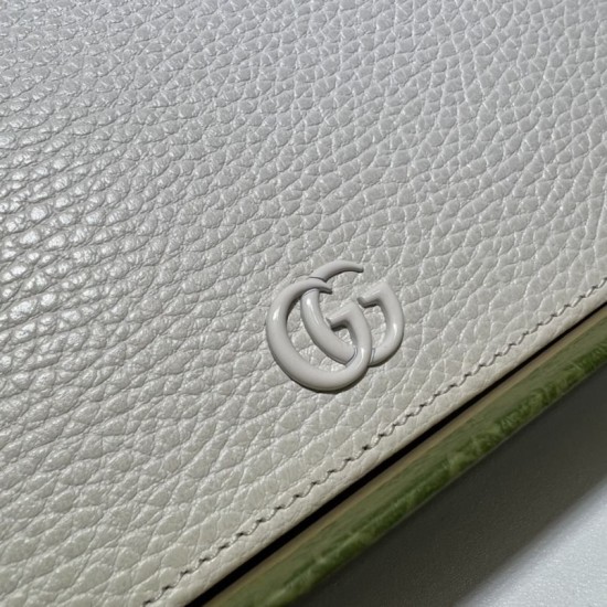 Replica Pari Portafoglio con catena Gucci GG Marmont 497985 Bianco imitazioni Miglior Prezzo Pari replica Portafoglio con catena Gucci GG Marmont 497985 Bianco