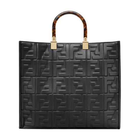 Replica Fendi borsa tote media con motivo Sunshine FF 8BH386 nera imitazioni Miglior Prezzo Fendi borsa tote media con motivo Sunshine FF 8BH386 nera Replica