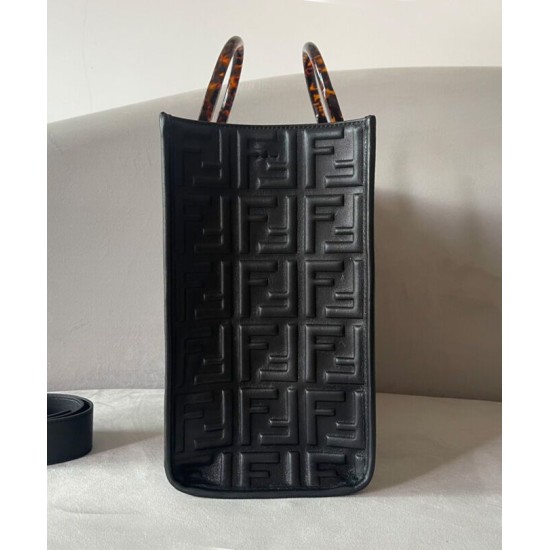 Replica Fendi borsa tote media con motivo Sunshine FF 8BH386 nera imitazioni Miglior Prezzo Fendi borsa tote media con motivo Sunshine FF 8BH386 nera Replica