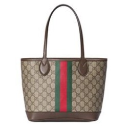 Borsa tote piccola Ophidia Gucci 726762 Caffè scuro