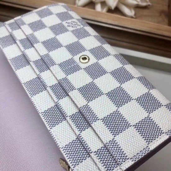 Replica Dettagli perfetti Sarah Portafoglio Damier Azur N60232 Outlet Dettagli perfetti Sarah Portafoglio Damier Azur N60232 imitazioni perfette