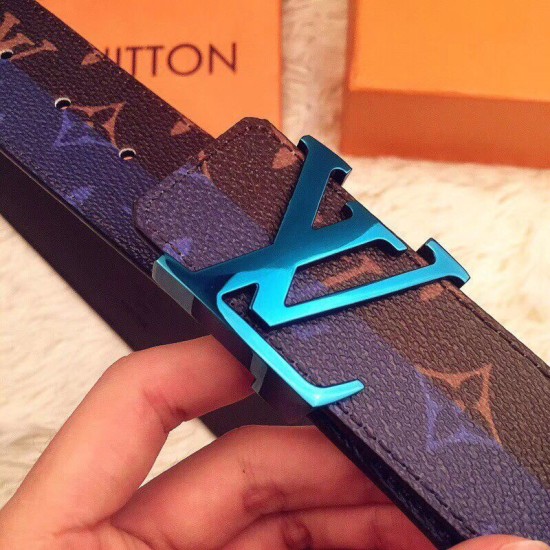 Riproduzione Fedele Cintura Initiales 40mm Monogram Blue MP033S imitazioni Replica Alta Qualità Cintura Initiales 40mm Monogram Blue MP033S