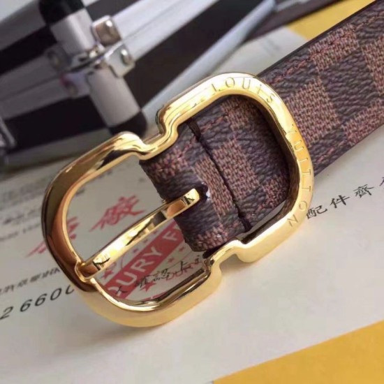 Riproduzione Fedele Cintura Mini 25MM Damier Ebene M9744V imitazioni Replica Alta Qualità Cintura Mini 25MM Damier Ebene M9744V