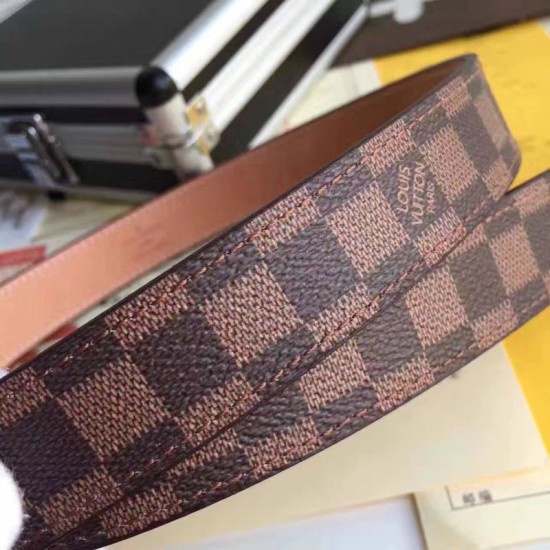 Riproduzione Fedele Cintura Mini 25MM Damier Ebene M9744V imitazioni Replica Alta Qualità Cintura Mini 25MM Damier Ebene M9744V