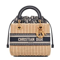 Christian Dior Borse Lady Dior media albicocca