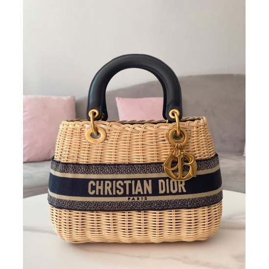 Christian Dior Borse Lady Dior media albicocca Christian Dior Borse Lady Dior media albicocca