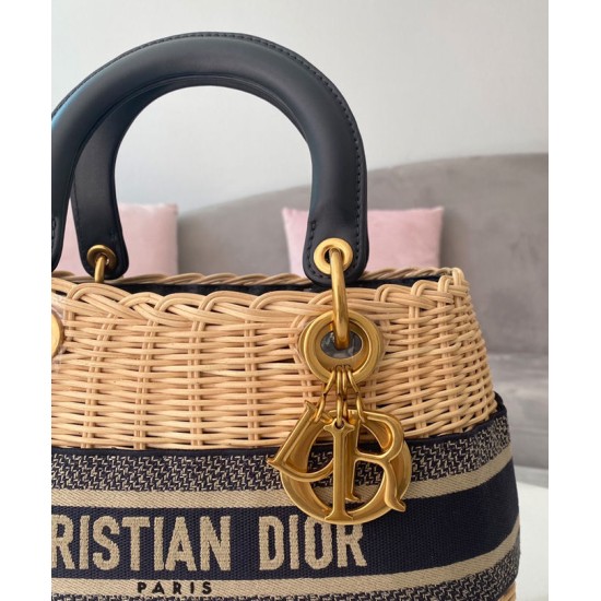 Christian Dior Borse Lady Dior media albicocca Christian Dior Borse Lady Dior media albicocca