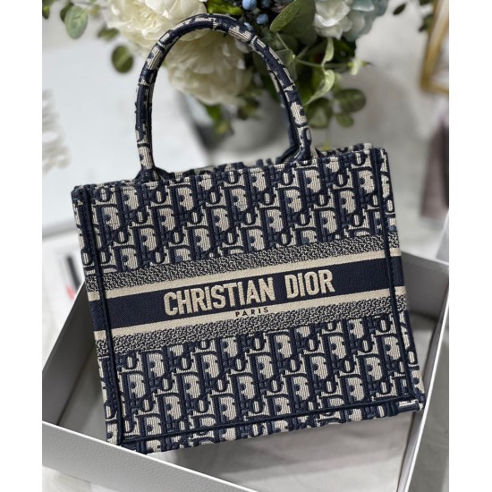 Christian Dior Borsa piccola Dior Book Tote blu scuro Christian Dior Borsa piccola Dior Book Tote blu scuro