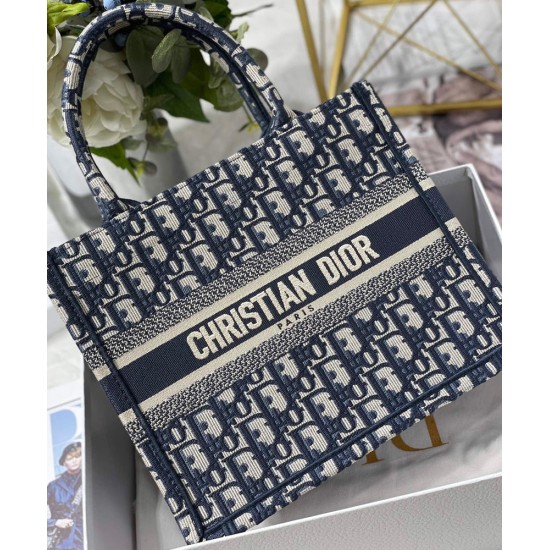 Christian Dior Borsa piccola Dior Book Tote blu scuro Christian Dior Borsa piccola Dior Book Tote blu scuro