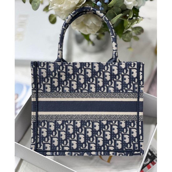 Christian Dior Borsa piccola Dior Book Tote blu scuro Christian Dior Borsa piccola Dior Book Tote blu scuro