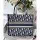 Christian Dior Borsa piccola Dior Book Tote blu scuro Christian Dior Borsa piccola Dior Book Tote blu scuro