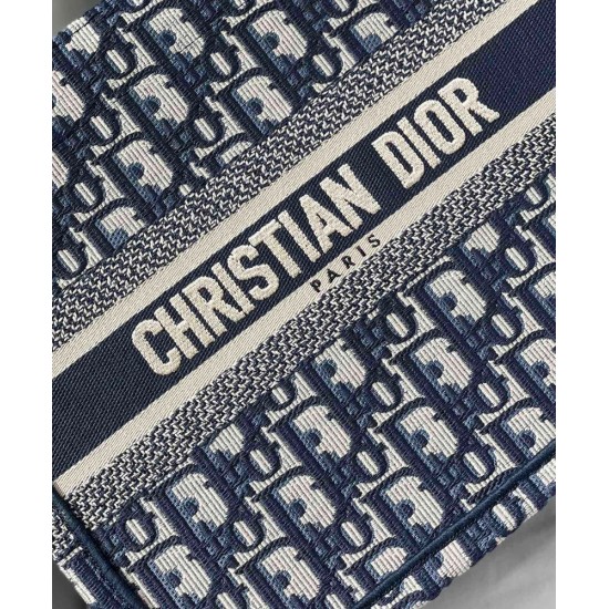 Christian Dior Borsa piccola Dior Book Tote blu scuro Christian Dior Borsa piccola Dior Book Tote blu scuro