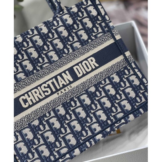 Christian Dior Borsa piccola Dior Book Tote blu scuro Christian Dior Borsa piccola Dior Book Tote blu scuro