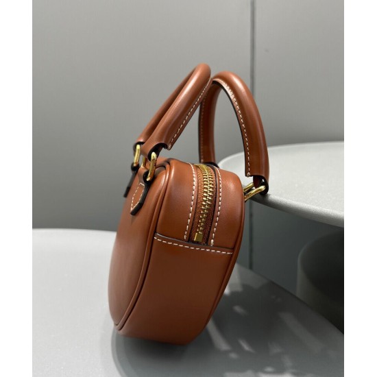 Celine Cuore Medio Pelle Di Vitello Liscia Caffè Celine Cuore Medio Pelle Di Vitello Liscia Caffè