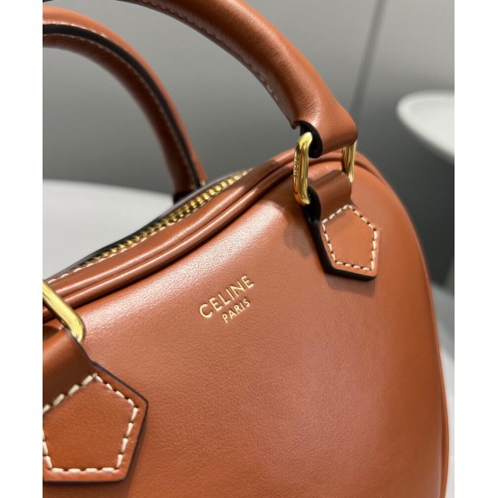 Celine Cuore Medio Pelle Di Vitello Liscia Caffè Celine Cuore Medio Pelle Di Vitello Liscia Caffè