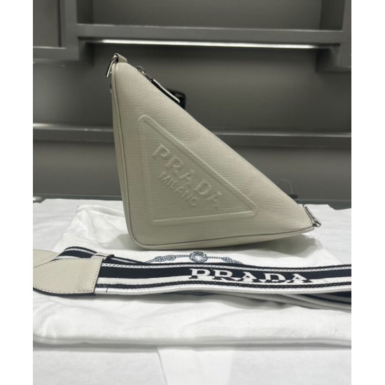 Triangolo Prada Saffiano Crema Triangolo Prada Saffiano Crema