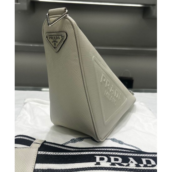 Triangolo Prada Saffiano Crema Triangolo Prada Saffiano Crema