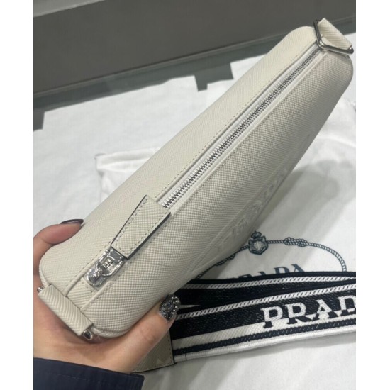 Triangolo Prada Saffiano Crema Triangolo Prada Saffiano Crema