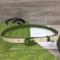 Cintura sottile Gucci GG Marmont 409417 20mm Verde