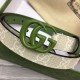 Miglior Prezzo Cintura sottile Gucci GG Marmont 409417 20mm Verde Replica