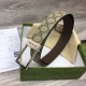 Replica Cintura Gucci GG con fibbia rettangolare 722370 35mm Marrone Argento imitazioni Miglior Prezzo Cintura Gucci GG con fibbia rettangolare 722370 35mm Marrone Argento Replica