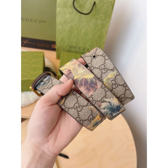 Replica Cintura Gucci stampa garofano GG 677534 35mm imitazioni Miglior Prezzo Cintura Gucci stampa garofano GG 677534 35mm Replica