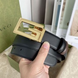 Replica Cintura reversibile Gucci con fibbia G quadrata 626974 Hardware dorato imitazioni Miglior Prezzo Cintura reversibile Gucci con fibbia G quadrata 626974 Hardware dorato Replica