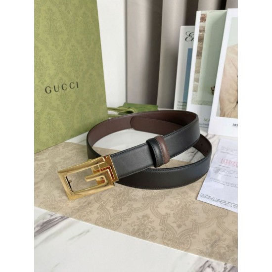 Replica Cintura reversibile Gucci con fibbia G quadrata 626974 Hardware dorato imitazioni Miglior Prezzo Cintura reversibile Gucci con fibbia G quadrata 626974 Hardware dorato Replica