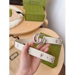 Cintura sottile Gucci GG Marmont 625839 30mm Argento