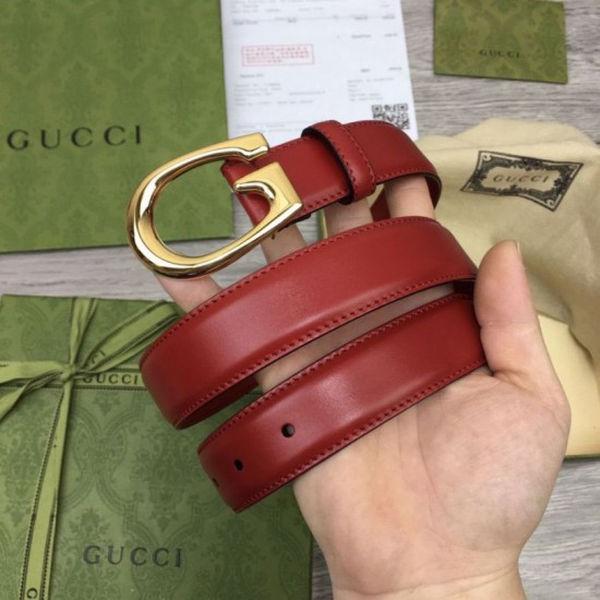 Replica Cintura sottile Gucci con fibbia G 655566 Rossa imitazioni Miglior Prezzo Cintura sottile Gucci con fibbia G 655566 Rossa Replica