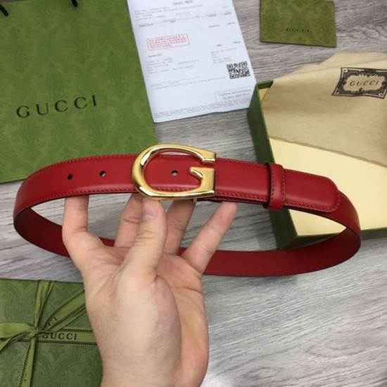 Replica Cintura sottile Gucci con fibbia G 655566 Rossa imitazioni Miglior Prezzo Cintura sottile Gucci con fibbia G 655566 Rossa Replica