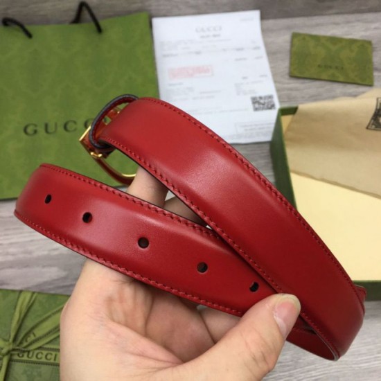 Replica Cintura sottile Gucci con fibbia G 655566 Rossa imitazioni Miglior Prezzo Cintura sottile Gucci con fibbia G 655566 Rossa Replica